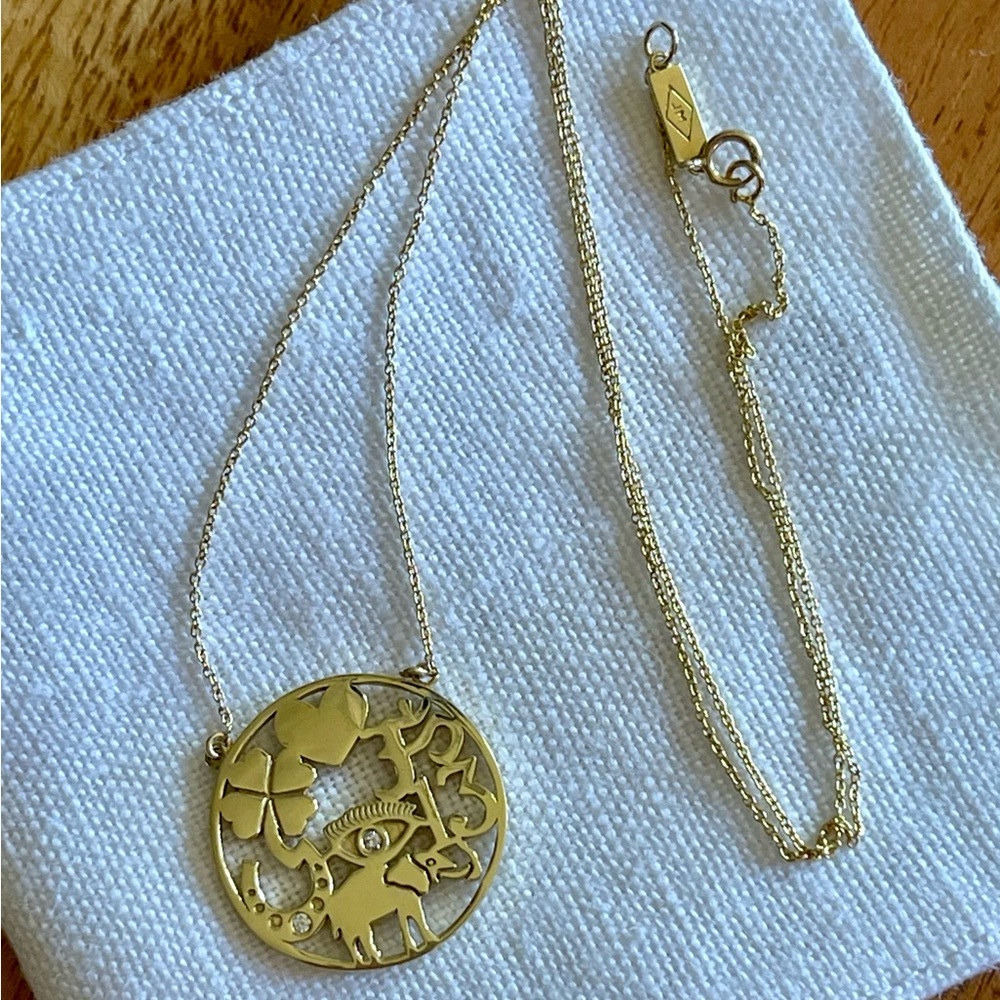 Jennifer Meyer Open Good Luck Necklace
